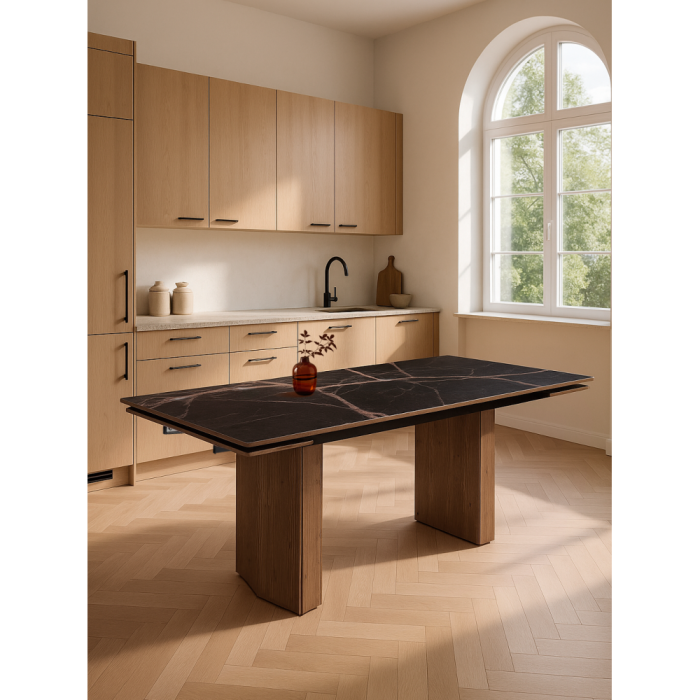 Обеденные столы, Стеклянный стол Монерон 200(260)х100х77