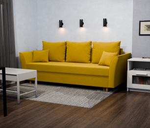 Прямой диван Мелодия,НПБ,еврокнижка,велюр