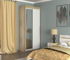 Шкафы-купе 2-х дверные, Шкаф-купе шк-18 2-х дверный с зеркалом
