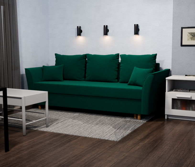 Диваны еврокнижки, Прямой диван Мелодия,еврокнижка,велюр