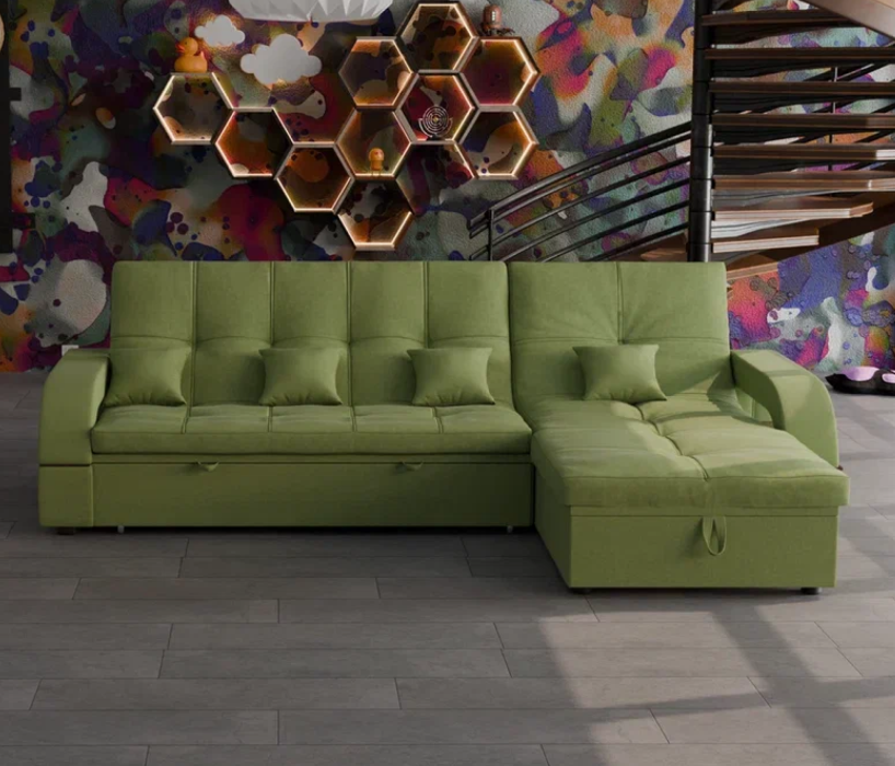 Диваны с ящиком для белья, Модульный диван Майами-2,микровелюр,антивандальная и водостойкая ткань,венеция