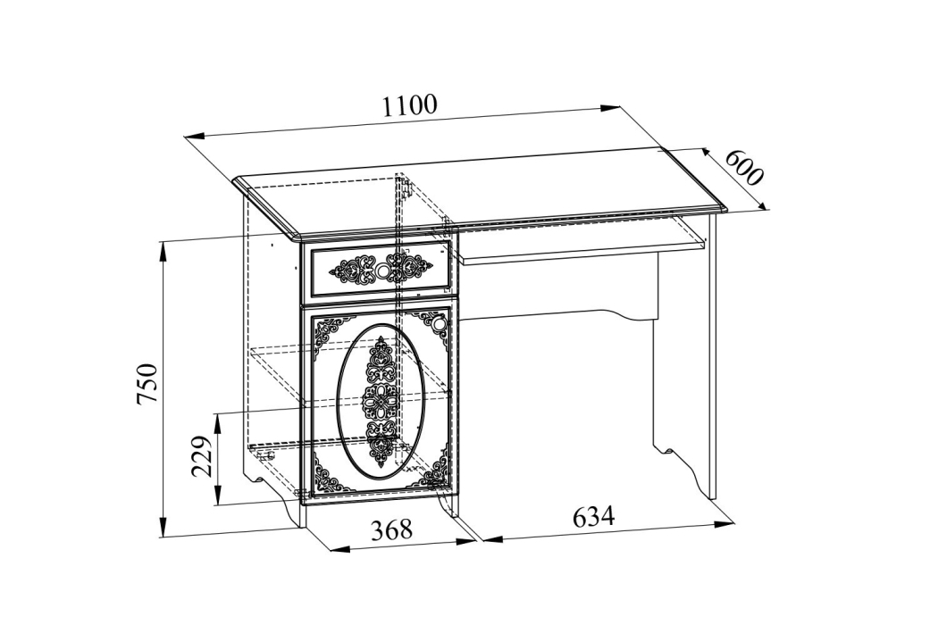 Прямые, Стол Ассоль плюс АС-242К