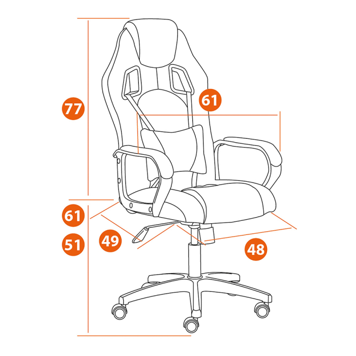 Для офиса и дома, Кресло DRIVER (22) кож/зам/ткань, черный/красный