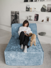 Бескаркасная оттоманка Клайд,плюше