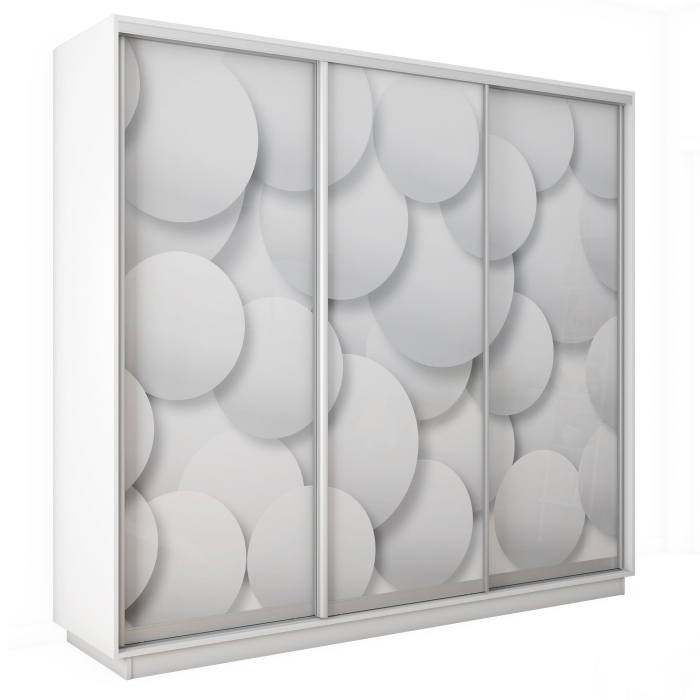 Шкафы-купе 3-х дверные, Шкаф-купе Экспресс 3-х дверный Фотопечать Шары Стекла 180х45х220