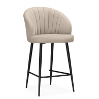 Барные стулья, Стул полубарный на металлокаркасе Бэнбу некрутящийся marseille (чёрный)