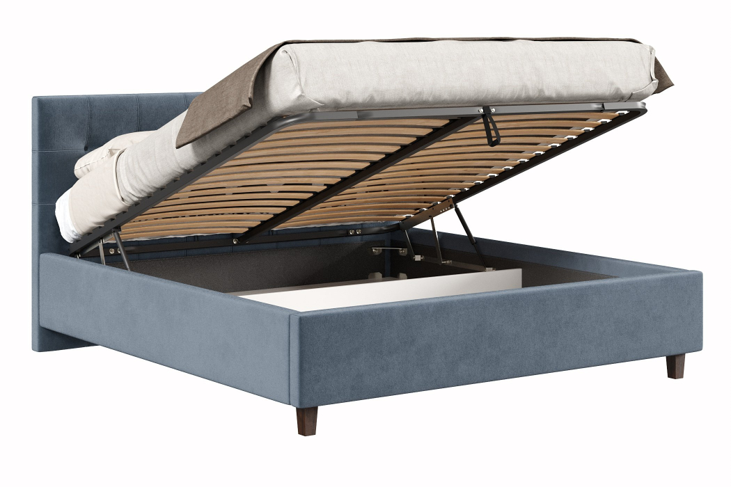 Мягкая кровать, Кровать Турин 1800 с подъёмным механизмом, велюр