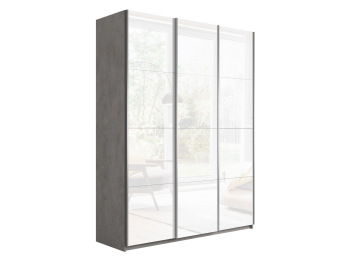 Шкаф Прайм трио Стекло белое 2300 x 2100 x 570