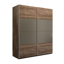 Шкаф-купе Эста 2-х дверный ДСП/Стекла хаки/Доводчик 160х66х240