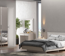 Зеркала в спальню, Зеркало Лежер З-3101, холст белый