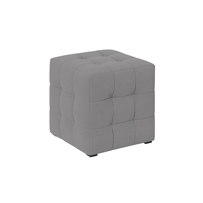 Пуфы, Пуф тип 1, велюр, светло-серый