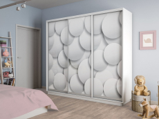 Шкафы-купе 3-х дверные, Шкаф-купе Экспресс 3-х дверный Фотопечать Шары Стекла 210х45х240