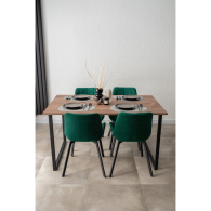 Обеденные столы, Деревянный стол Лиман 140 х 80 (черные ноги)