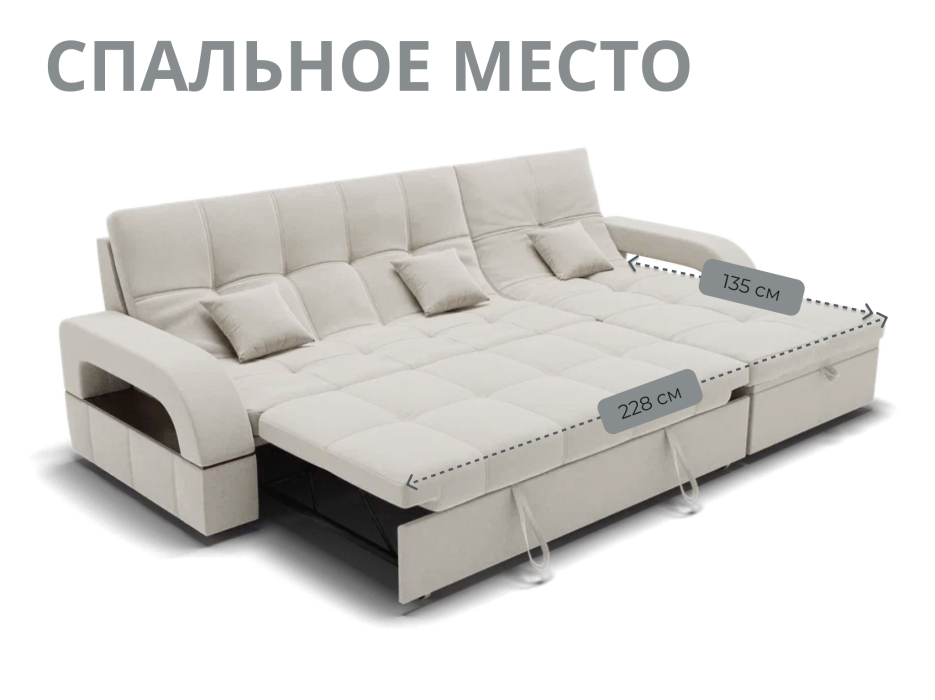 Диваны модульные угловые, Модульный диван Майами-2,микровелюр,антивандальная ткань,венеция