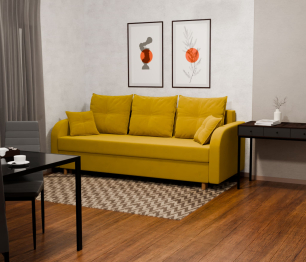 Прямой диван Генри,еврокнижка,велюр