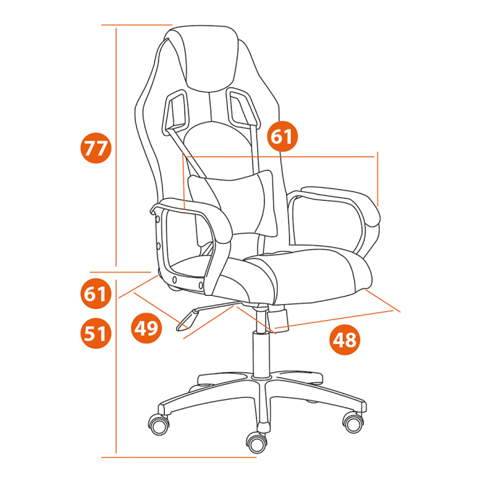 Для офиса и дома, Кресло DRIVER (22) флок/ткань, синий/серый