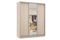 Шкафы-купе 3-х дверные, Шкаф-купе Премьер Лайт 21 (02;01;02) трехдверный