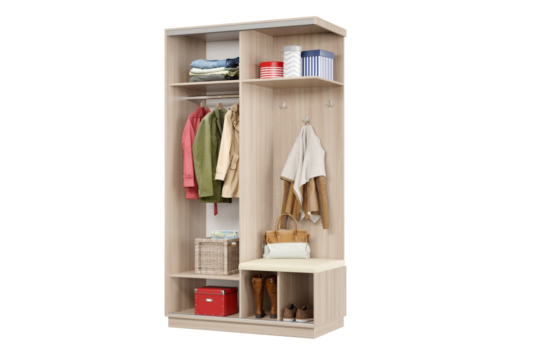 Прихожие, Прихожая Премьер 04 Лайт 11 Правая Мягкая