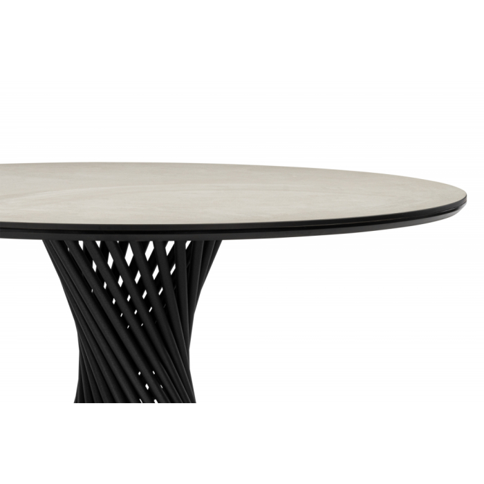 Обеденные столы, Керамический стол Вивиен 110 (чёрная нога)