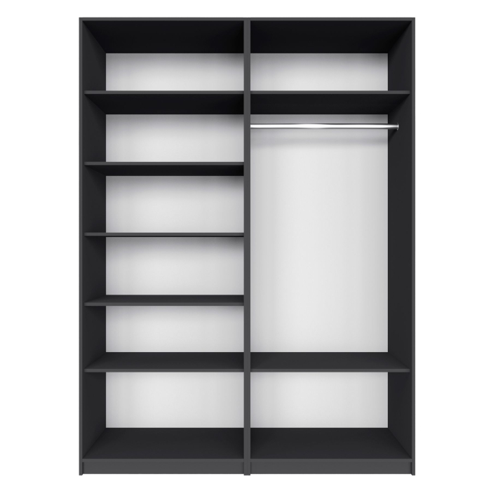 Шкафы распашные, Распашной шкаф Локер 800+800 (Гармошка с системой Push to Move/Правый) с полками слева