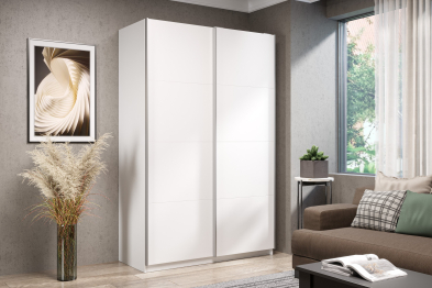 Шкаф-купе Smart 1622 2х дверный (фасады ЛДСП) профиль серебро