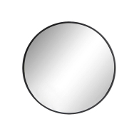 Зеркала в прихожую, Зеркало 815 круглое 80 см в черном алюминиевом профиле