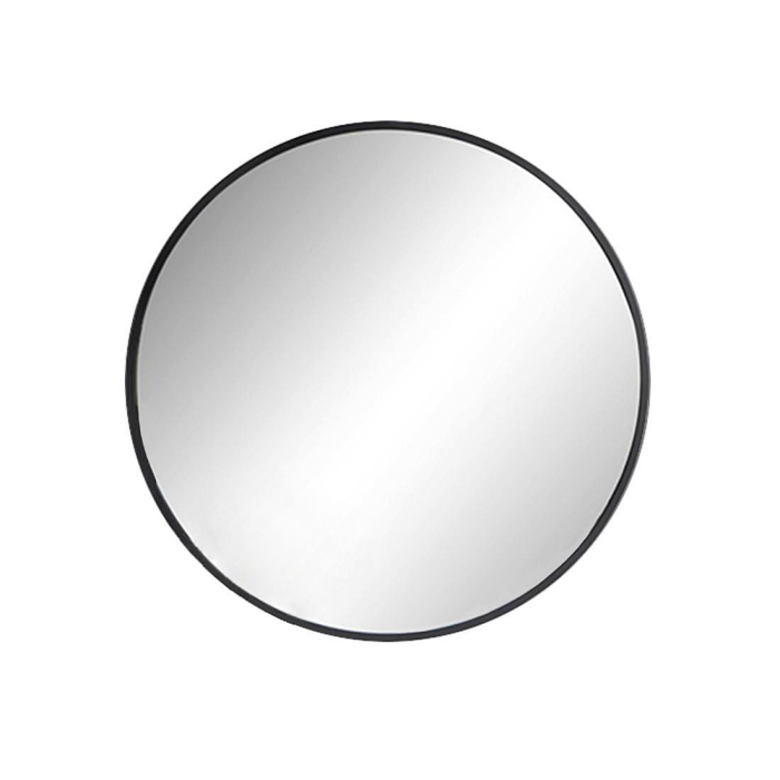 Зеркала в прихожую, Зеркало 815 круглое 80 см в черном алюминиевом профиле