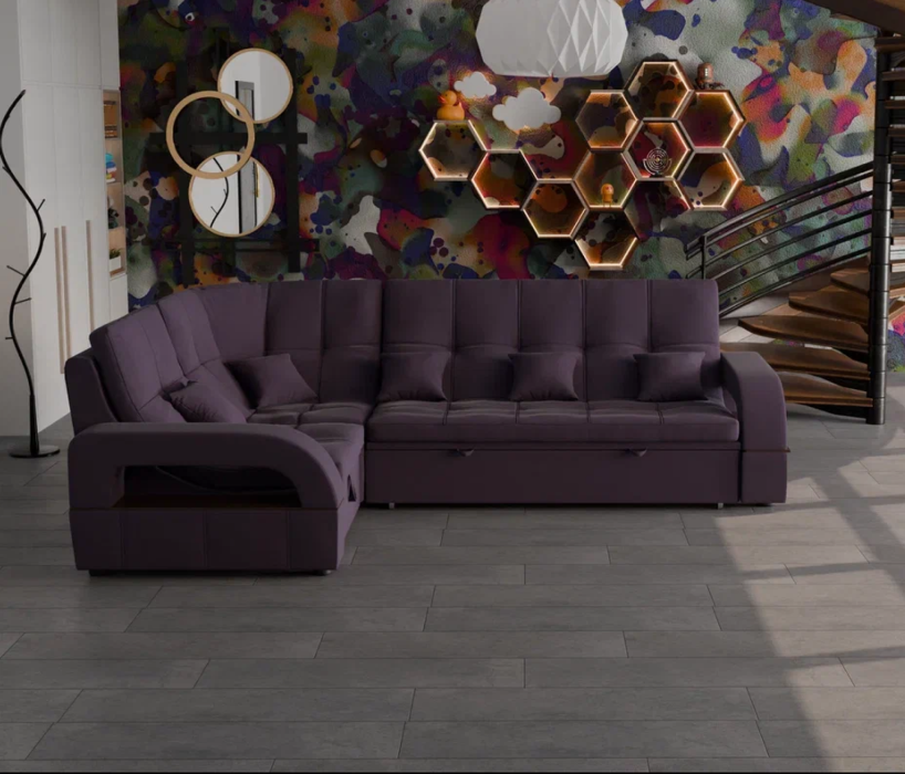 Диваны угловые в гостиную, Модульный диван Майами-3,микровелюр,антивандальная и водостойкая ткань,венеция