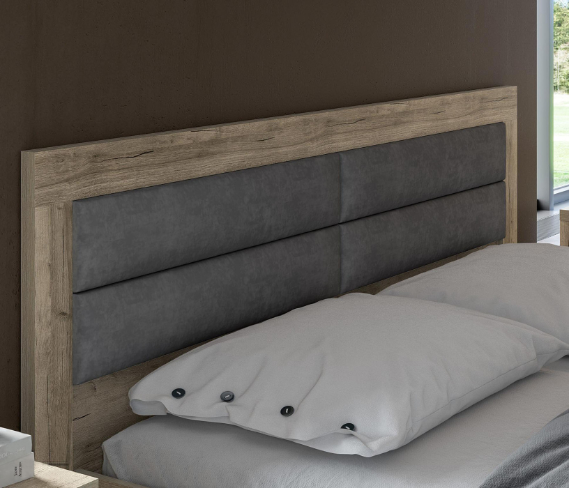 Кровати с мягким изголовьем, Кровать Анима КР-321-16-14, 1,4*2,0, дуб серый, alpina 14