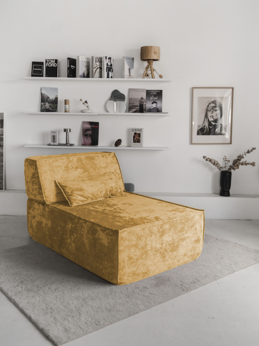 Бескаркасная мебель, Бескаркасная оттоманка Клайд,плюше