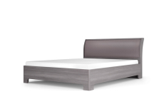 Кровати с мягким изголовьем, Кровать-3 с ортопедическим основанием Парма НЕО, 1800, лиственница темная, экокожа дила