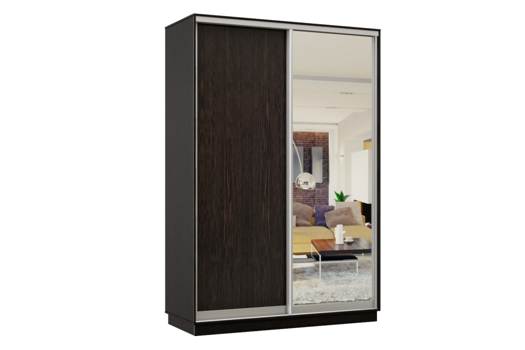 Шкафы-купе 2-х дверные, Шкаф-купе Премьер Лайт МИНИ 04 (02;04) двухдверный