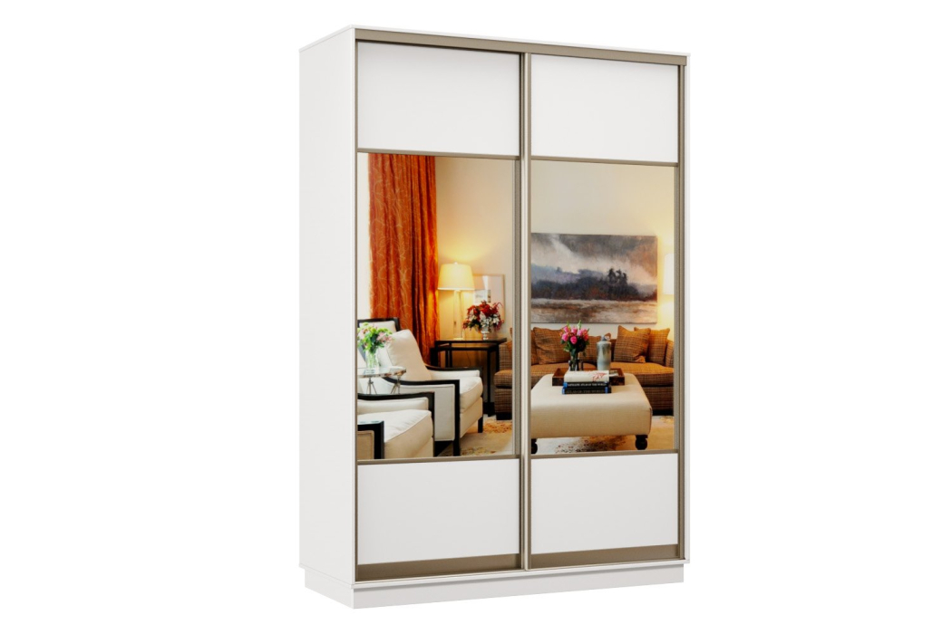 Шкафы-купе, Шкаф-купе Премьер 02 Белый