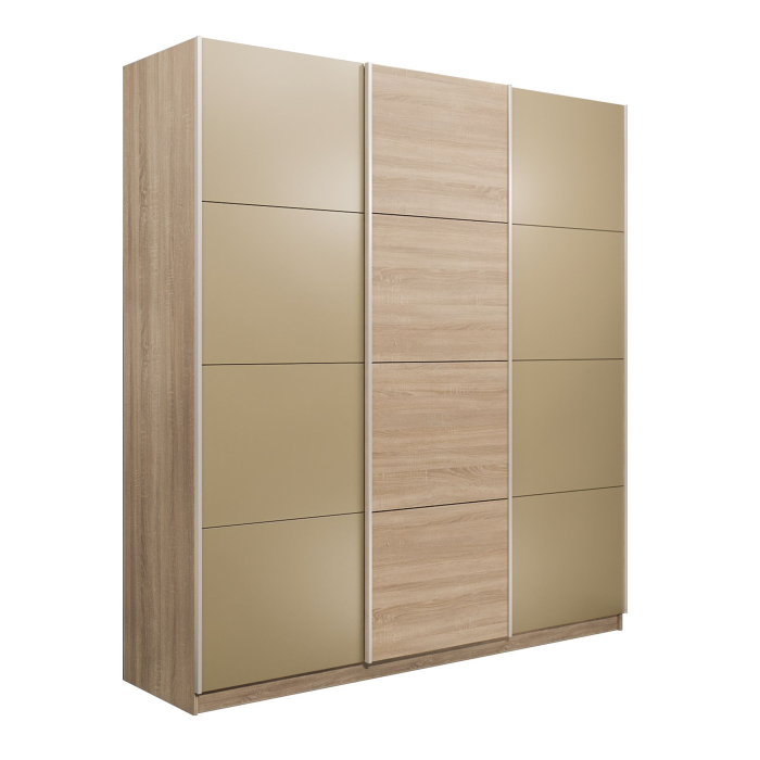 Шкафы-купе 3-х дверные, Шкаф-купе Прайм 3-х дверный Стекла фисташка/ДСП/Доводчики 210х57х230