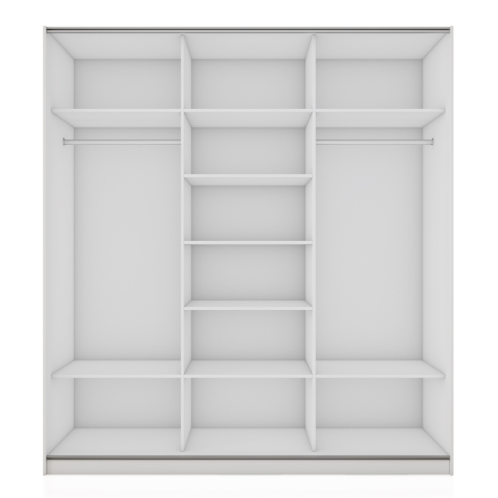 Шкафы-купе 3-х дверные, Шкаф-купе Прайм 3-х дверный Стекла черные/Зеркало/Доводчики 210х57х230