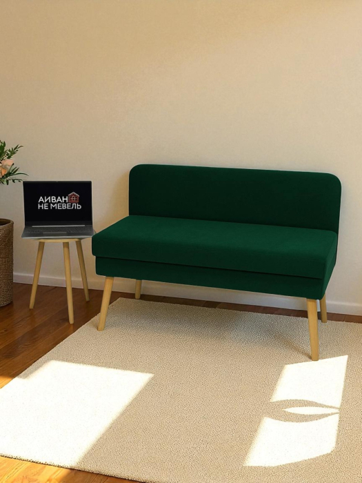 Кушетка диван, Диван кушетка с ящиком Эда, велюр