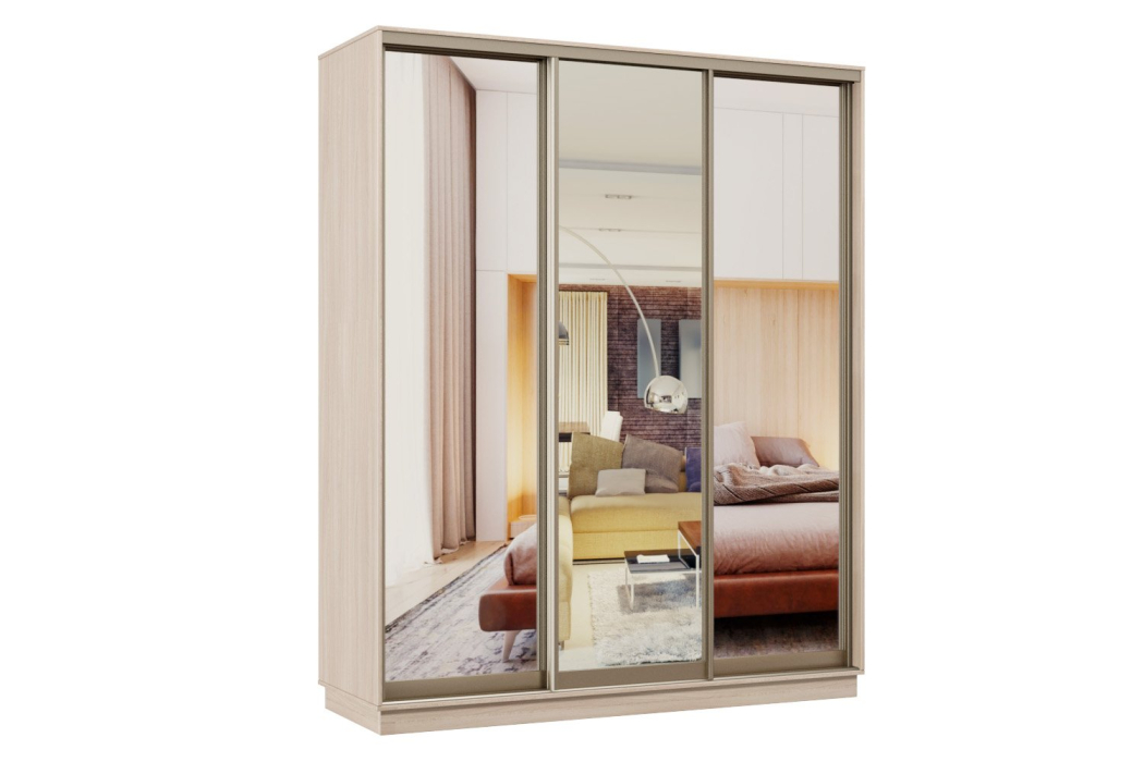 Шкафы-купе, Шкаф-купе Премьер 34 ясень шимо светлый