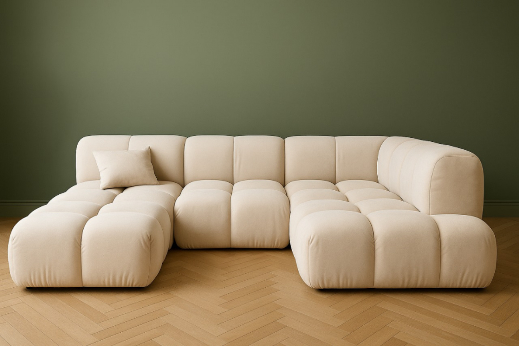 Мягкая мебель, Диван Аврора модуль угловой 120 см в тканях Velutto Soft