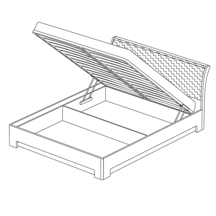 Кровати с мягким изголовьем, Кровать-3 Парма Нео, с подъемным основанием, 1600, ясень анкор светлый, экокожа polo белая