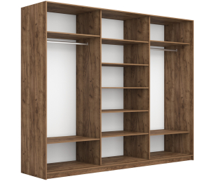 Шкаф-купе Прайм ДСП/Стекло белое, 240х57х230