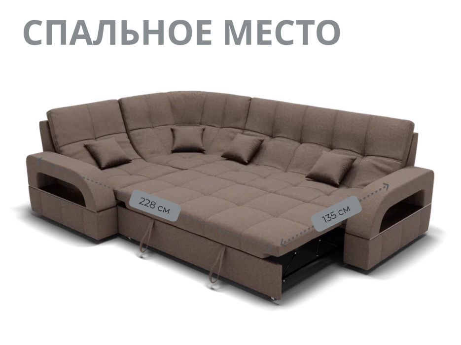 Диваны угловые в гостиную, Модульный диван Майами-3,микровелюр,антивандальная и водостойкая ткань,венеция