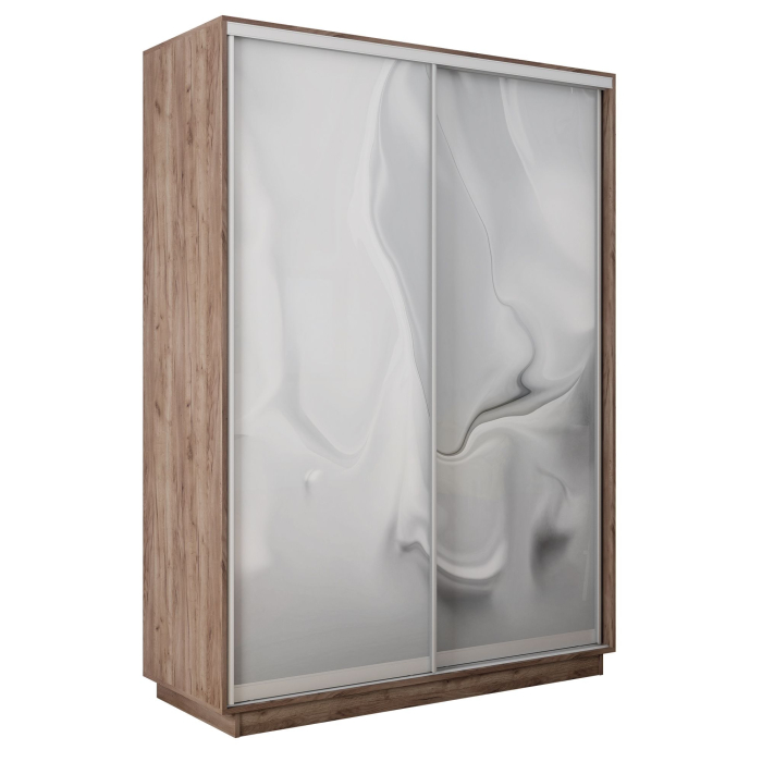 Шкафы-купе 2-х дверные, Шкаф-купе Экспресс 2-х дверный Фотопечать Шелк Стекла 140х60х220