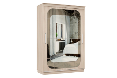 Шкаф-купе Премьер 10 двухдверный фасады Медиум, вставка бронза