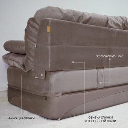 Бескаркасный диван-кровать Клиффорд Макси 1950*1900 мм велюр