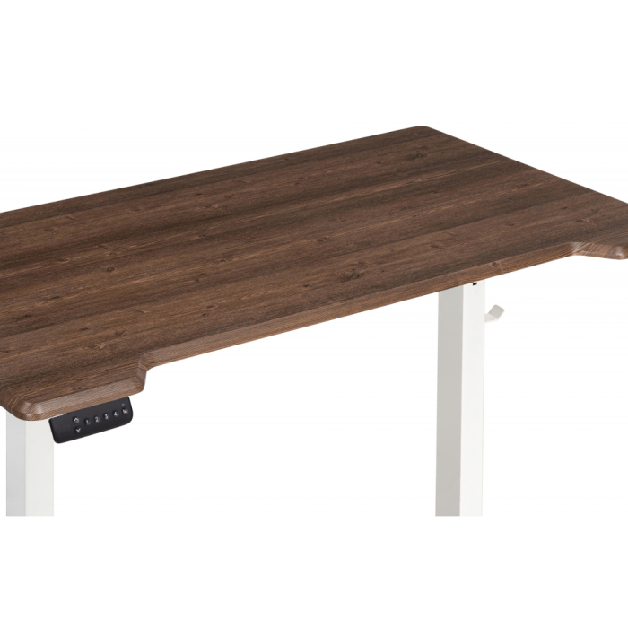 Прямые компьютерные столы, Компьютерный стол Маркос с механизмом подъема 140х80х75, белый