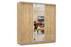 Шкафы-купе 3-х дверные, Шкаф-купе Премьер Лайт 33 (08;11;08) трехдверный