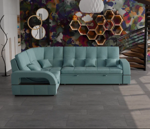 Модульный диван Майами-3,микровелюр,антивандальная и водостойкая ткань,венеция