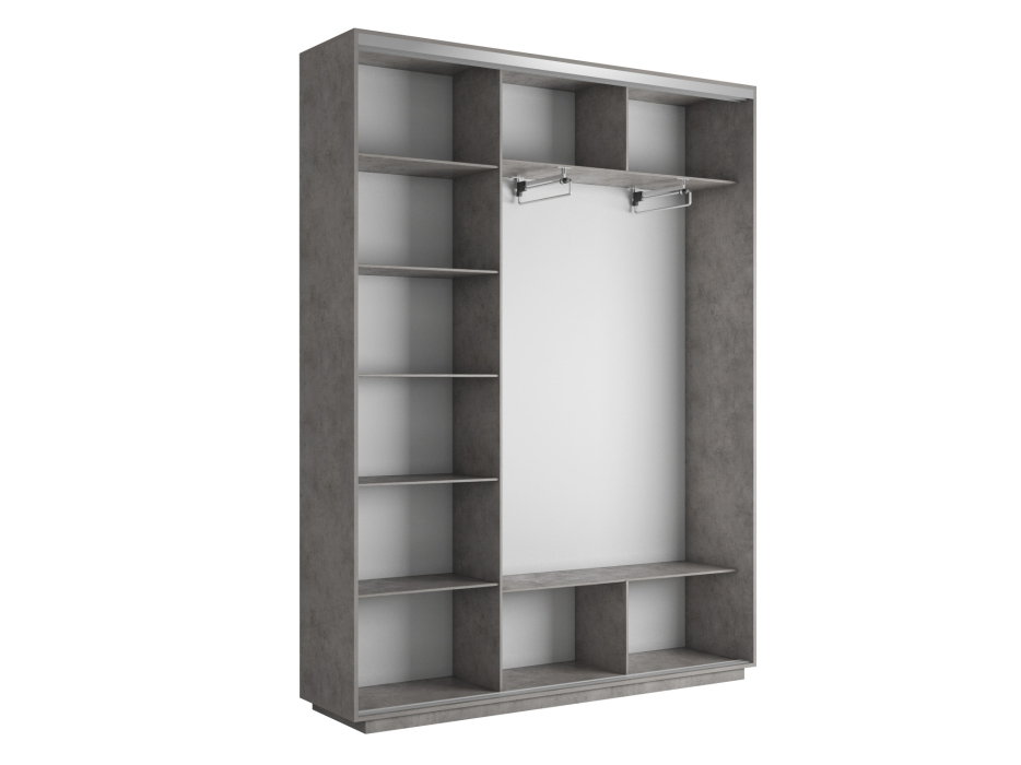 Шкафы-купе 3-х дверные, Шкаф-купе Экспресс 3-х дверный Фотопечать Квадрат Стекла 240х45х240