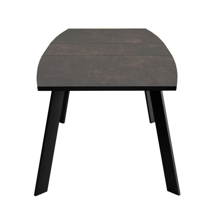 Обеденные столы, Стол XL160 хромикс бронза/черный/опоры черные