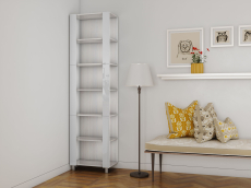 Открытые, Стеллаж модульный Универсальный 35х44х220 Белое стекло